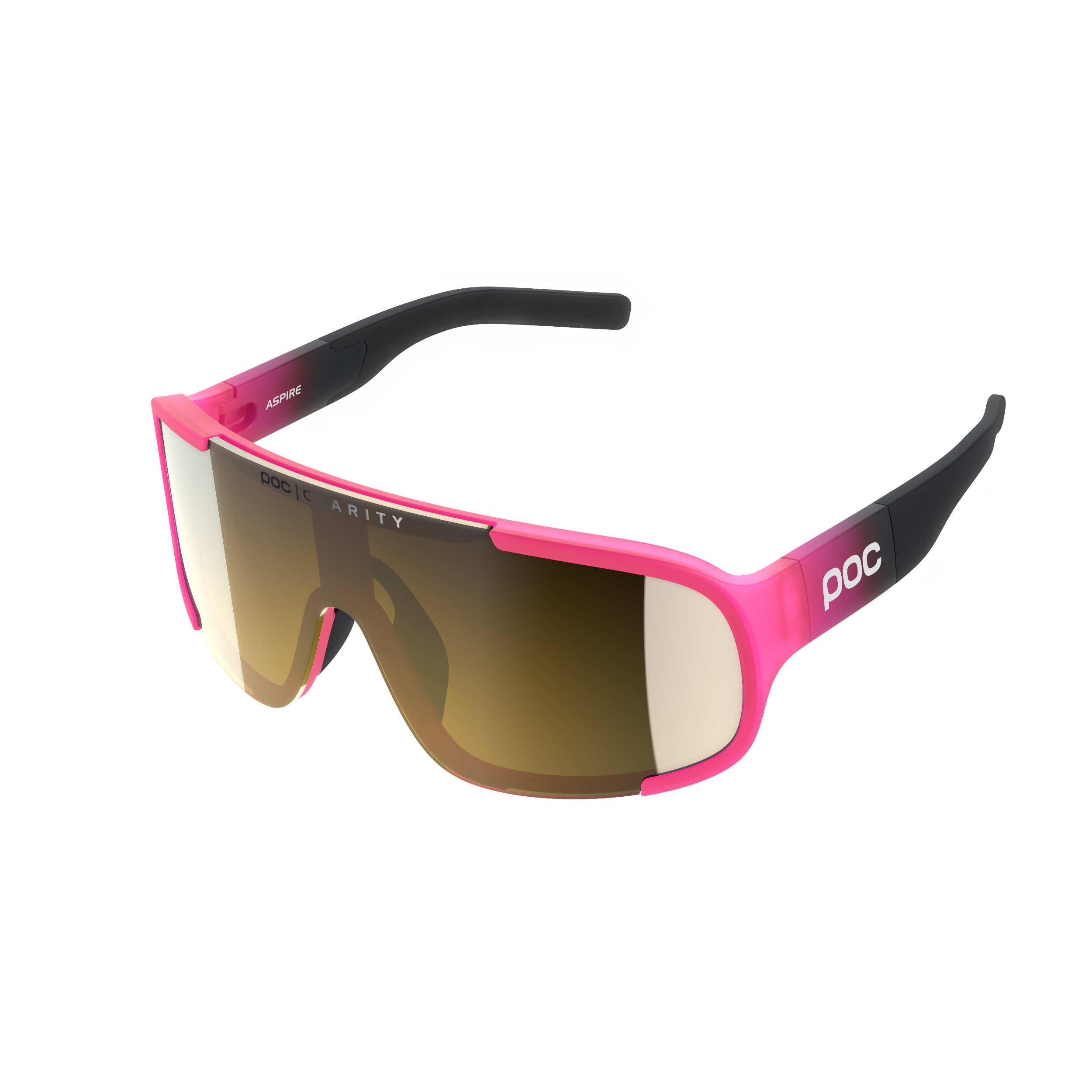 POC Aspire Fluorescent Pink/Uranium Black Translucent / Violet/Gold Mirror