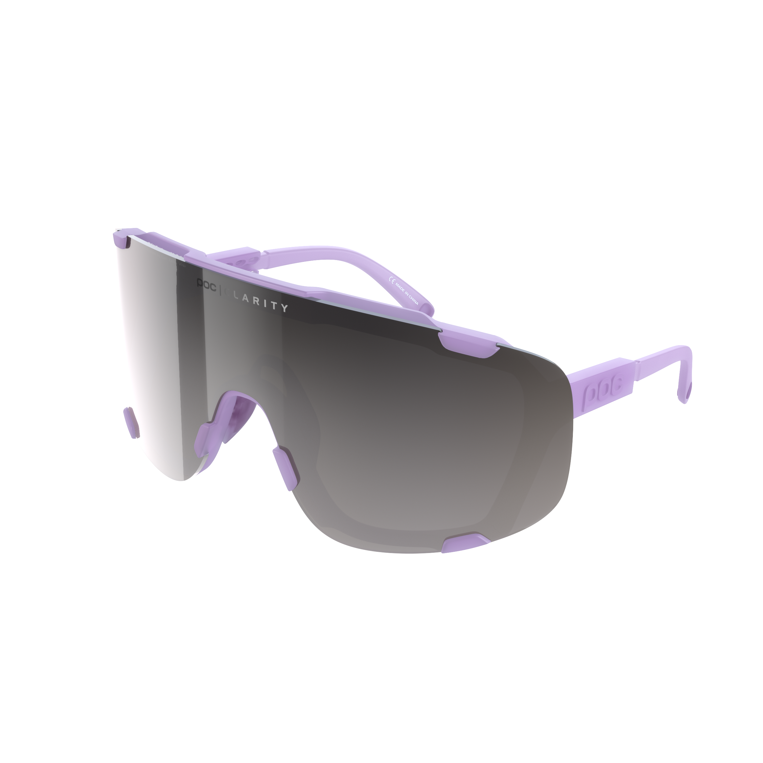 POC Devour Sunglasses Purple Quartz Translucent / Violet/Silver Mirror