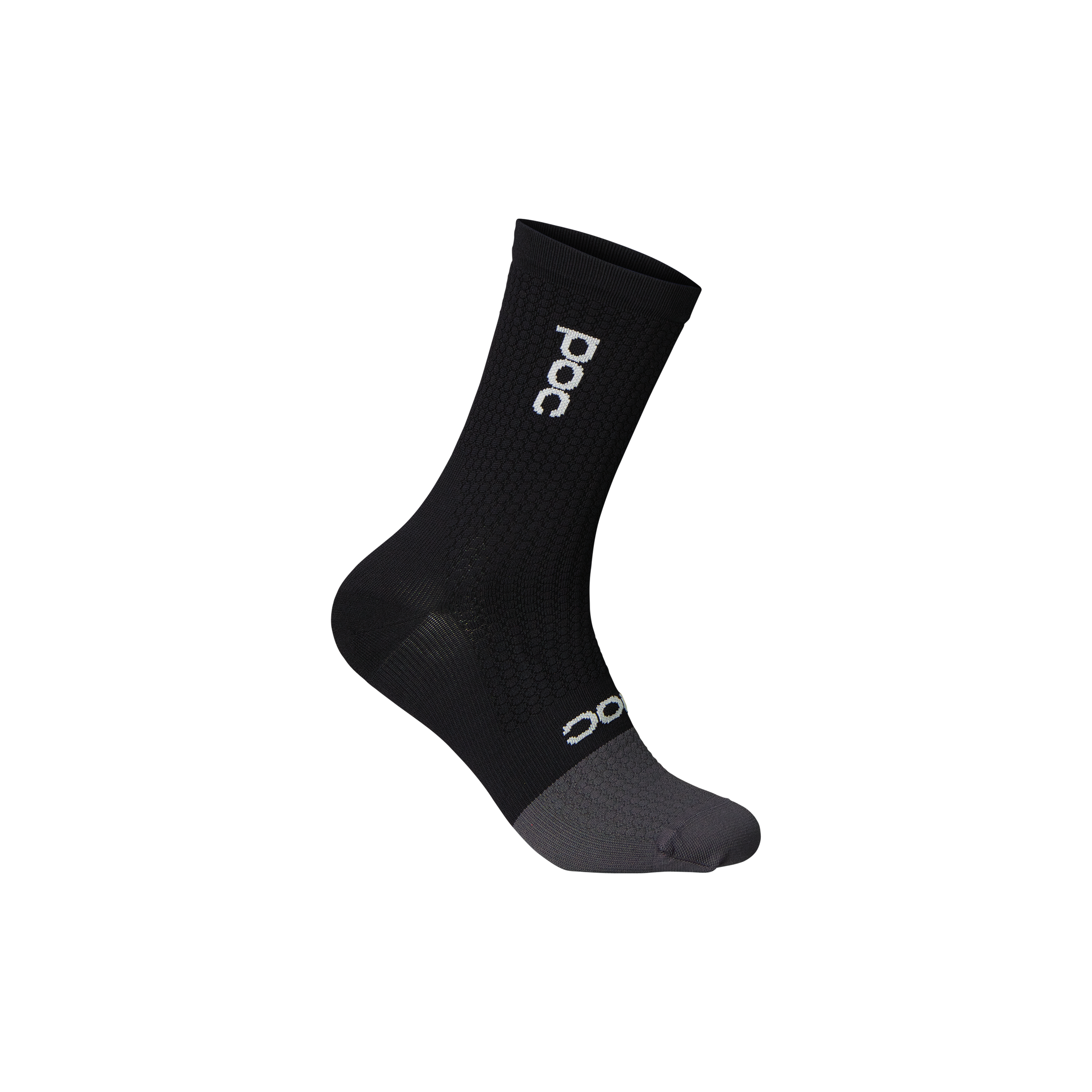 POC Flair Sock Mid Uranium Black/Sylvanite Grey / Small/37-39