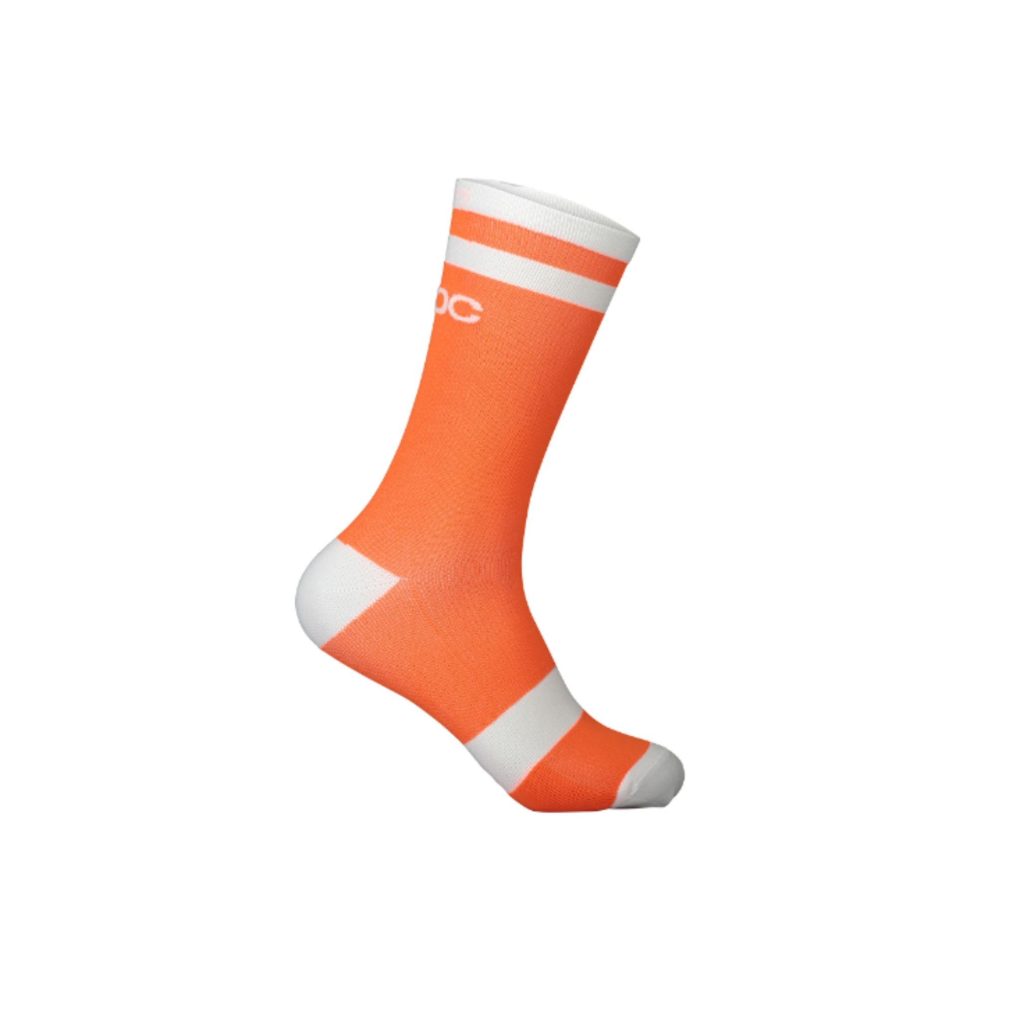 POC Lure MTB Sock Long Zink Orange/Hydrogen White / Medium/40-42