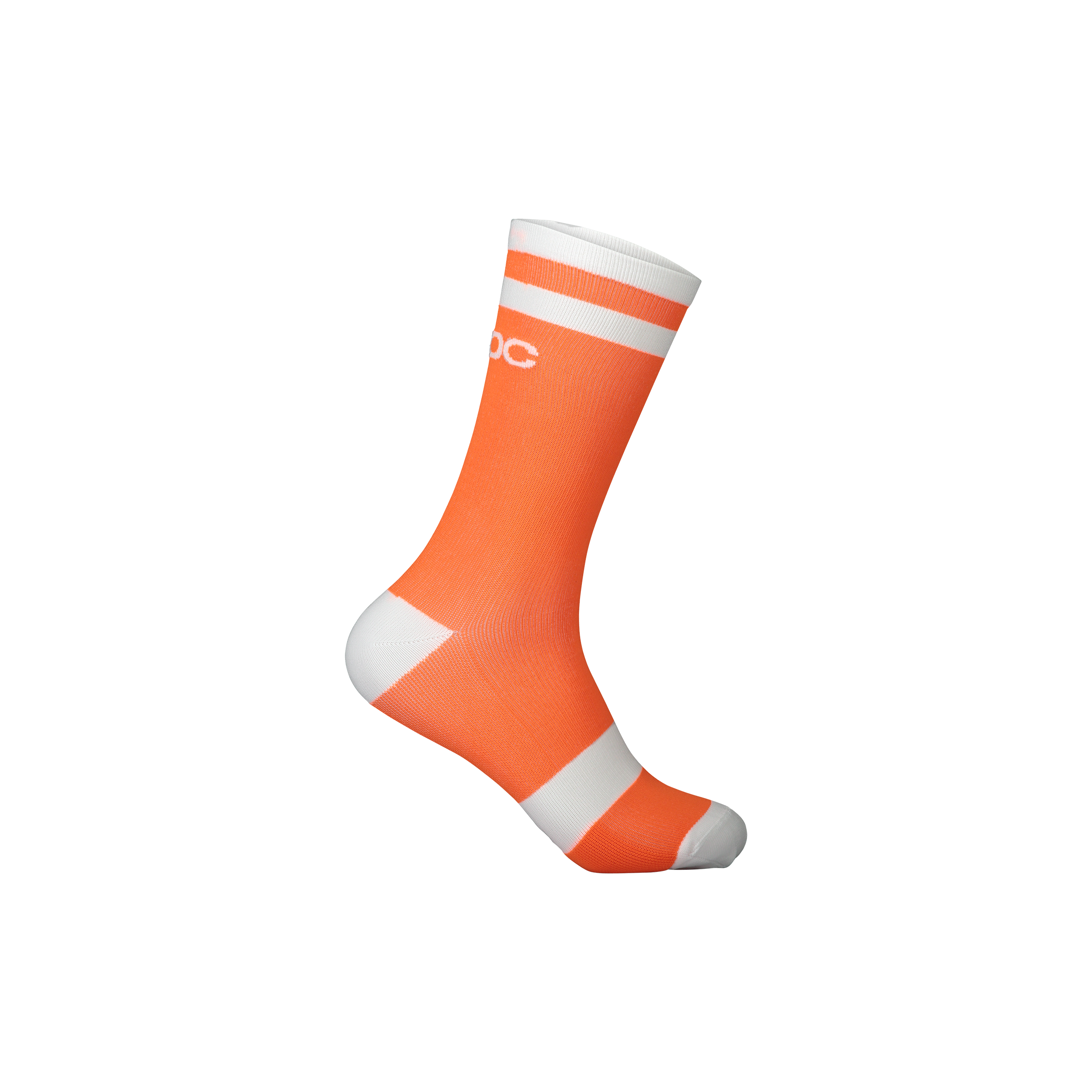 POC Lure MTB Sock Long Zink Orange/Hydrogen White / Small/37-39