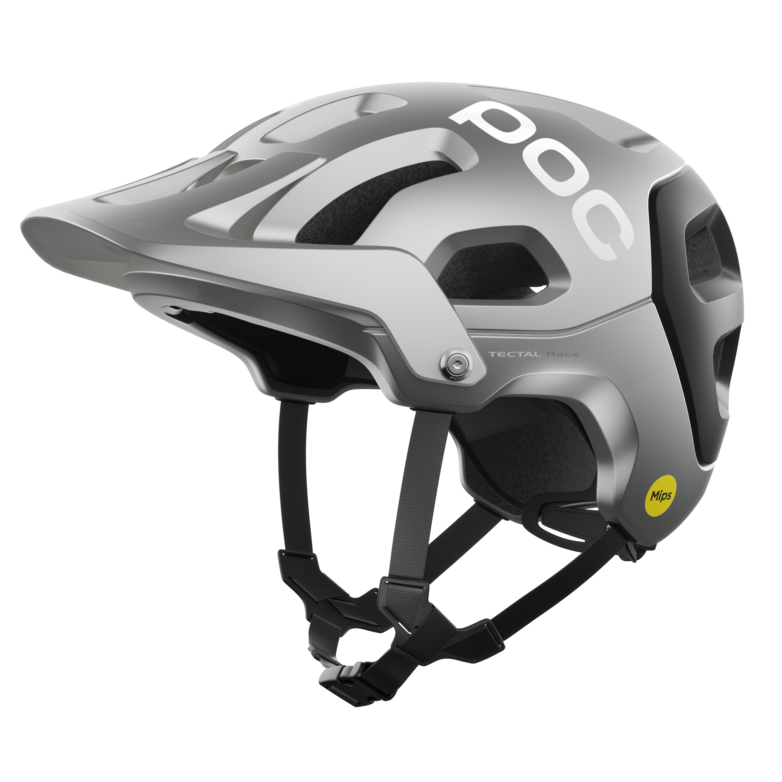POC Tectal Race MIPS Helmet Argentite Silver/Uranium Black Matt / S/51-54