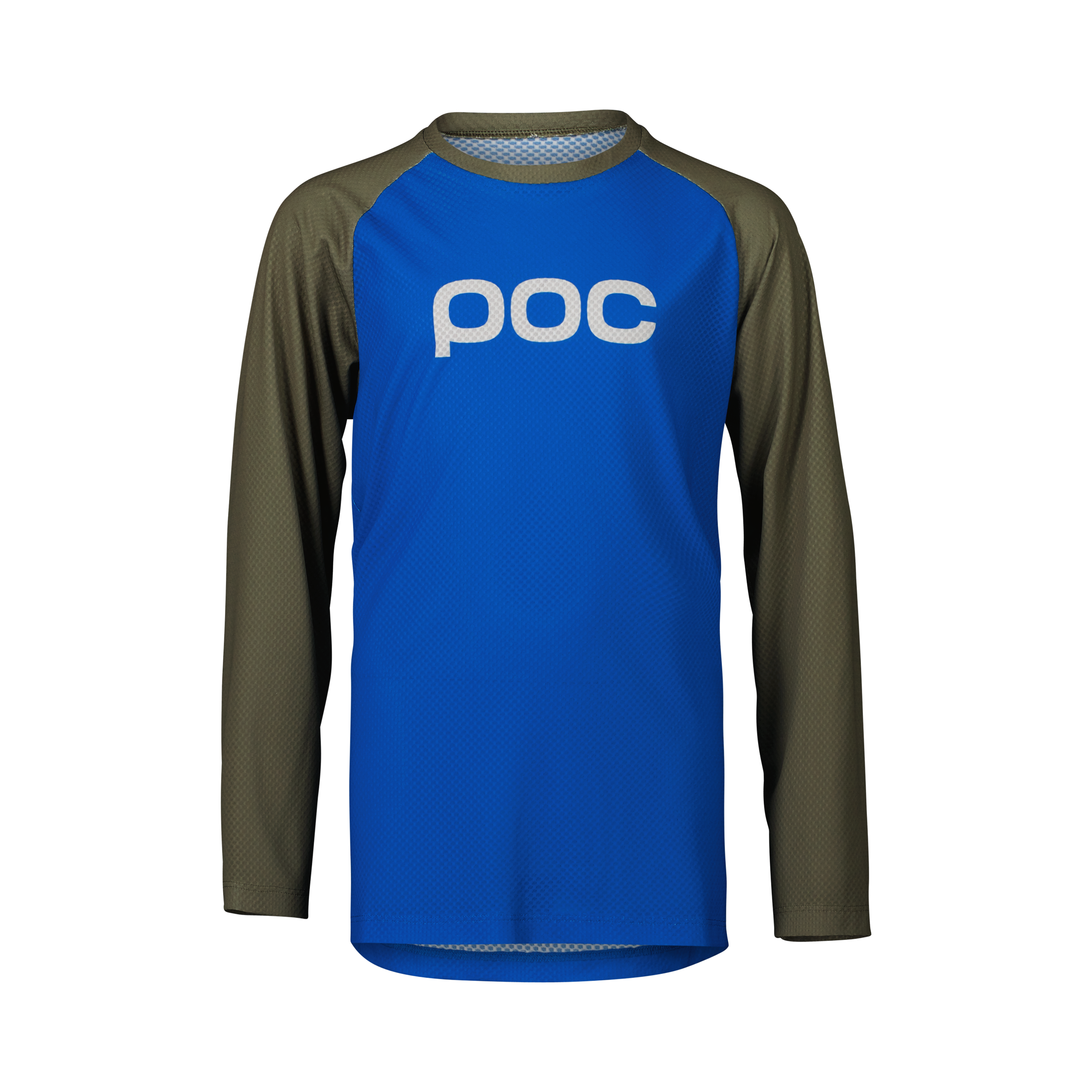 POC Youth Essential MTB LS Jersey Natrium Blue/Epidote Green / 130/8Y