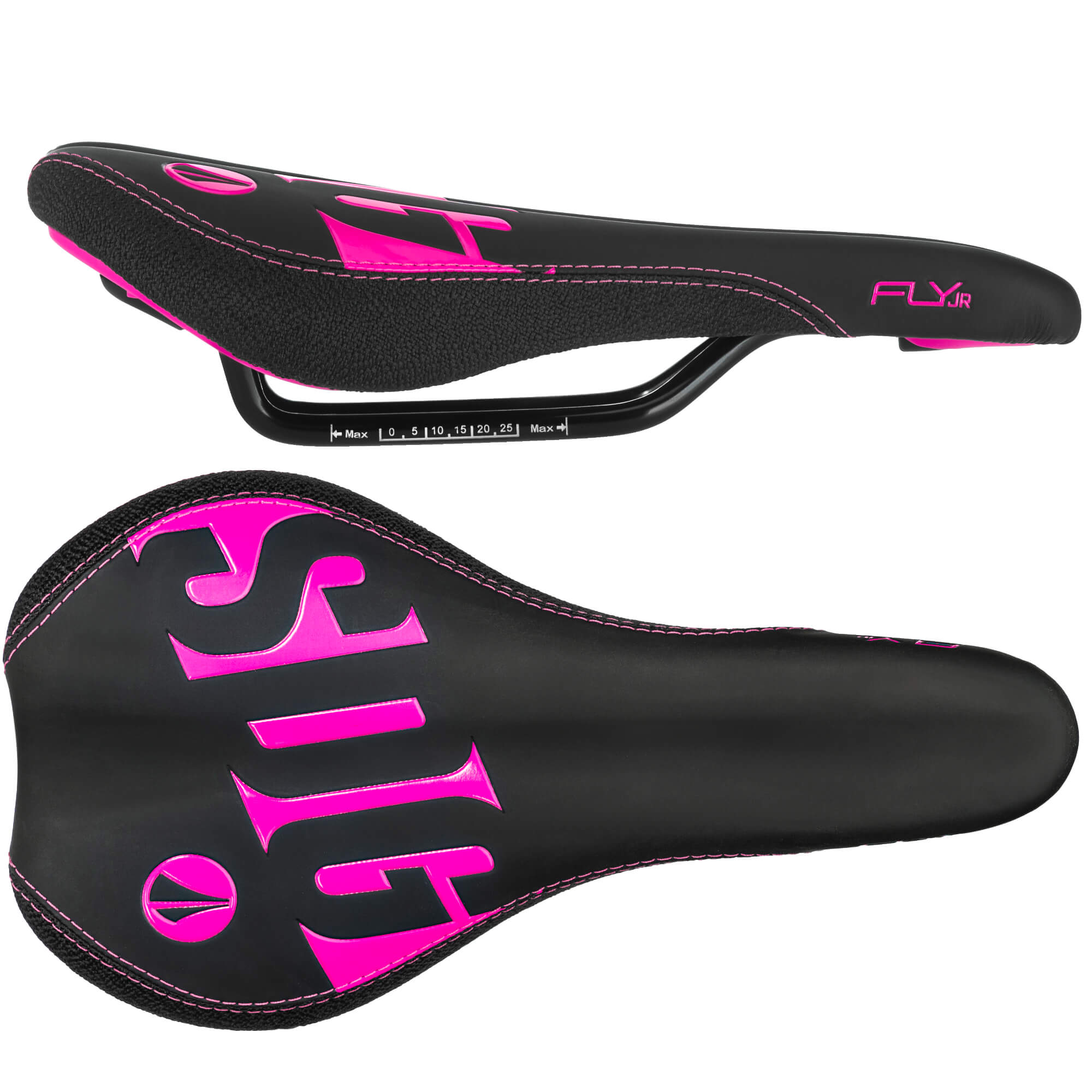SDG Fly Junior Steel Rail Saddle Black/Pink