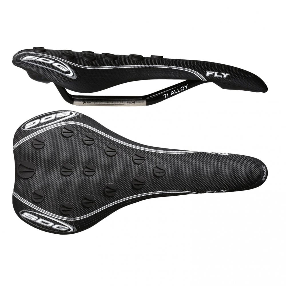 SDG Ti-Fly Storm Ti Rail Saddle Black/Black