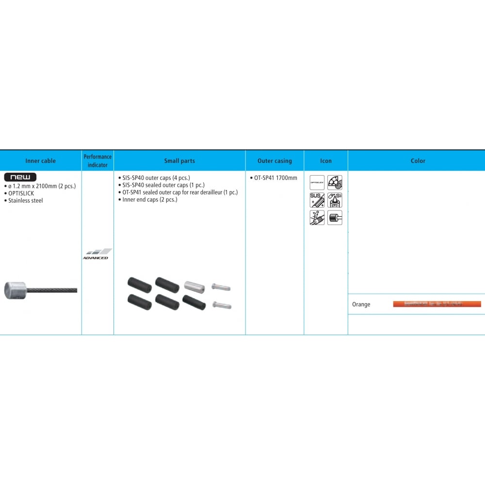 Shimano 105 5800 / Tiagra 4700 Road gear cable set, Optislick coated inners Black