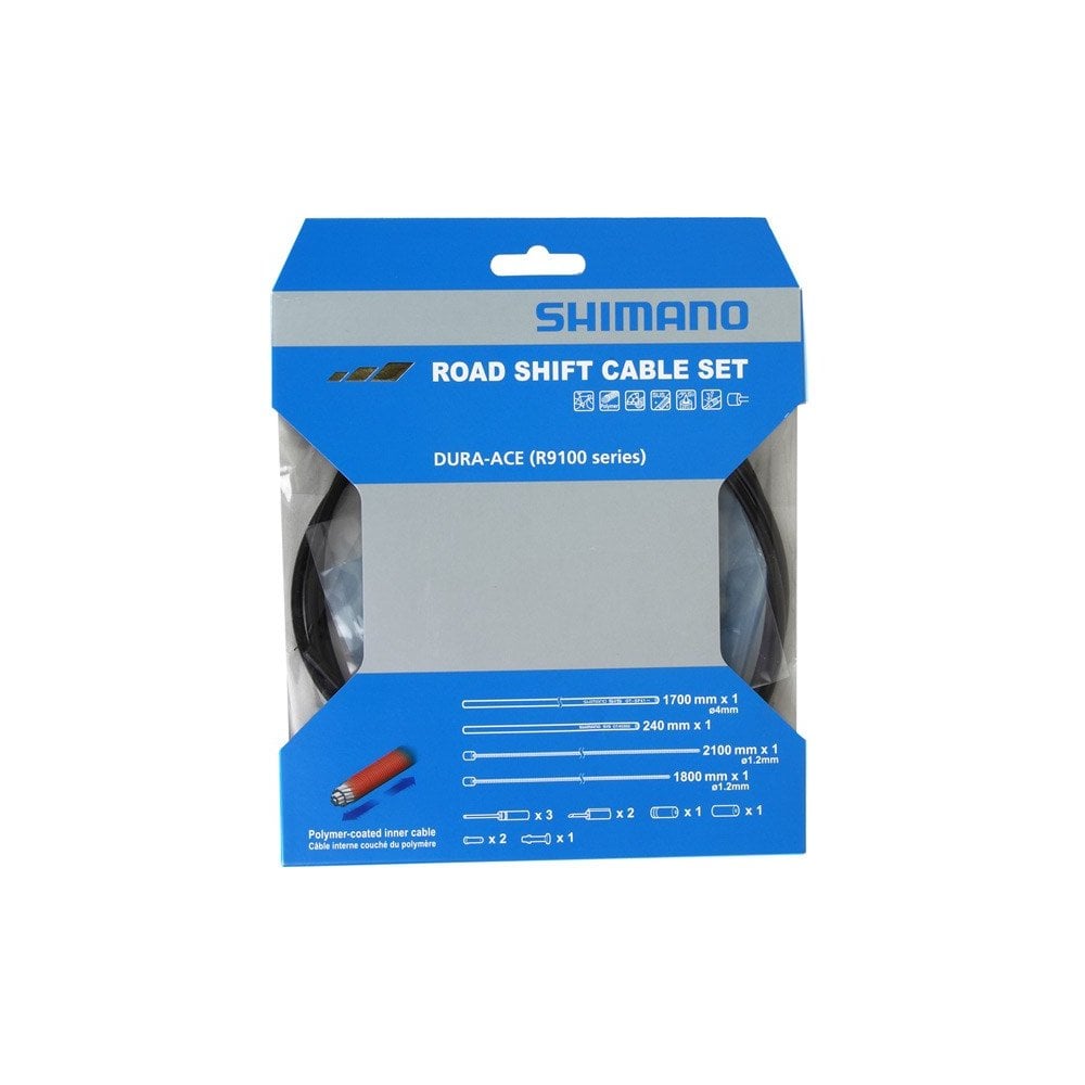 Shimano Dura-Ace RS900 Road gear cable set, Polymer coated inners, black Red