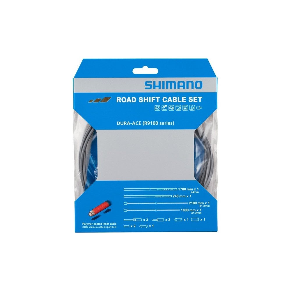 Shimano Dura-Ace RS900 Road gear cable set, Polymer coated inners, black Red