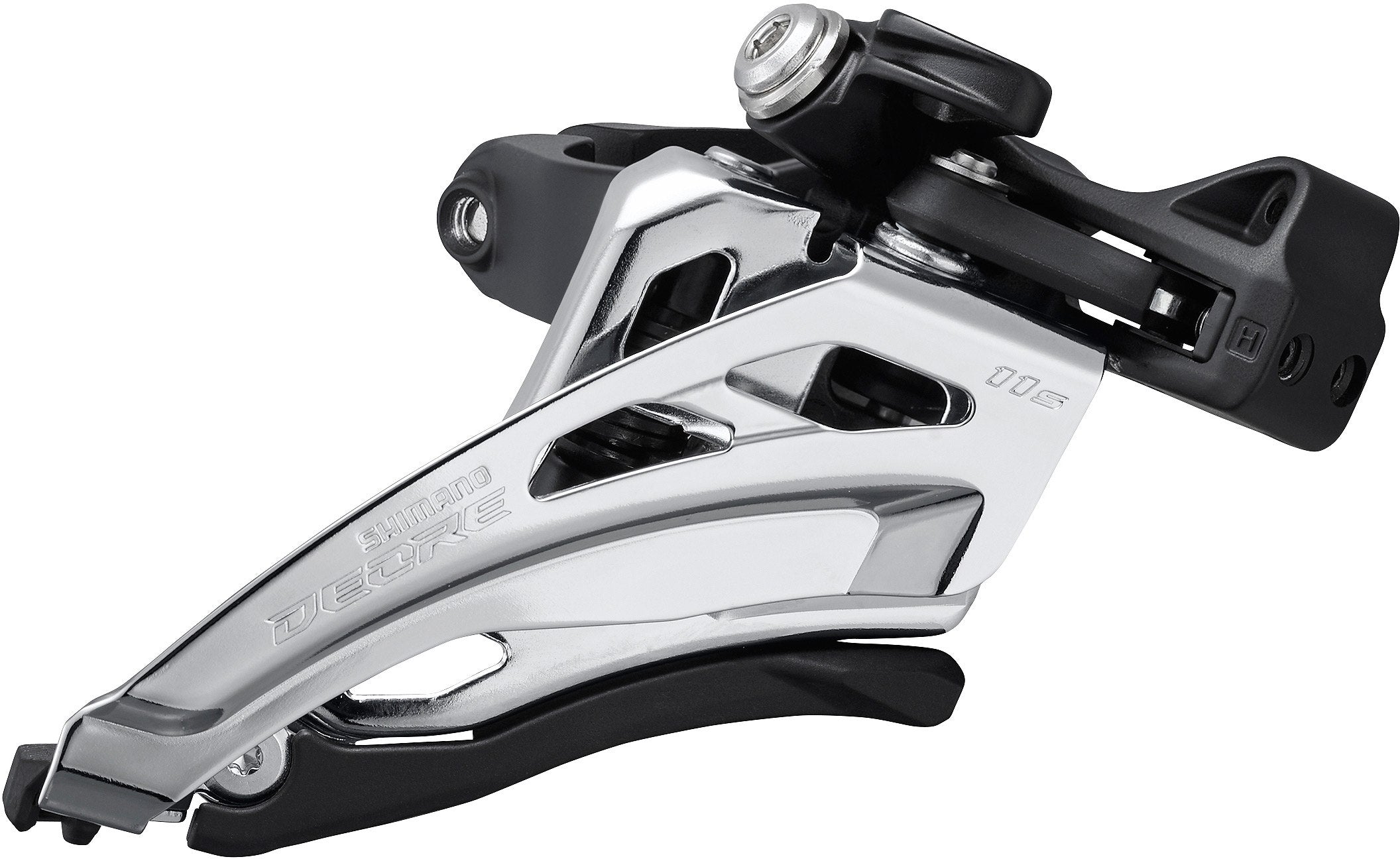 Shimano FD-M5100 Deore 11 Speed Double Front Mech Silver/Black / Double / Mid Clamp - Side Swing