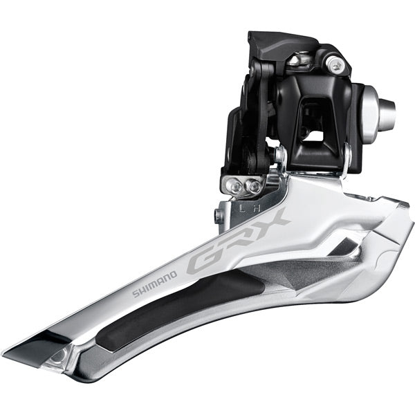 Shimano GRX FD-RX400 10 Speed Double Front Mech Black/Silver / Double / Braze-On - Down Pull