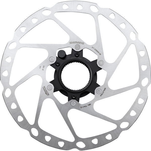 Shimano STEPS RT-EM600 Centre-Lock Disc Brake Rotor Silver / 180mm