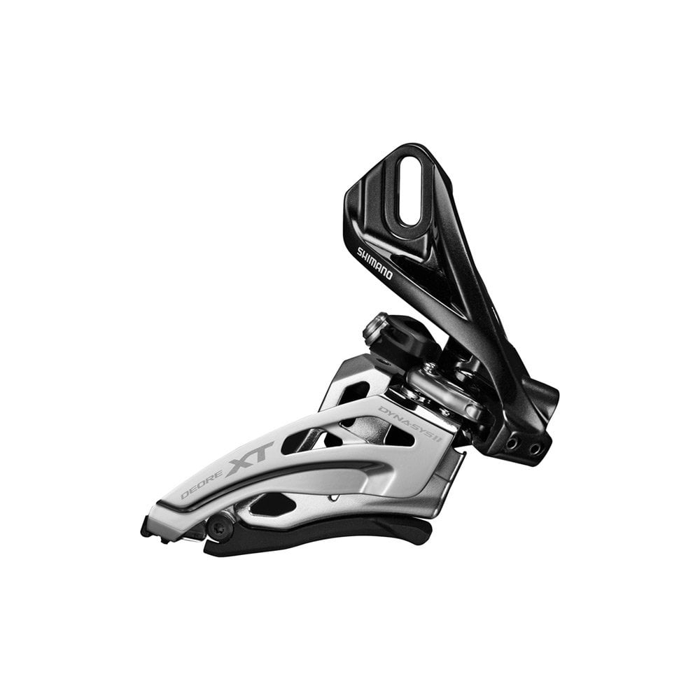 Shimano XT M8020 11spd Front Mech Double Black / E double front derailleur, E-type, side swing, front pull