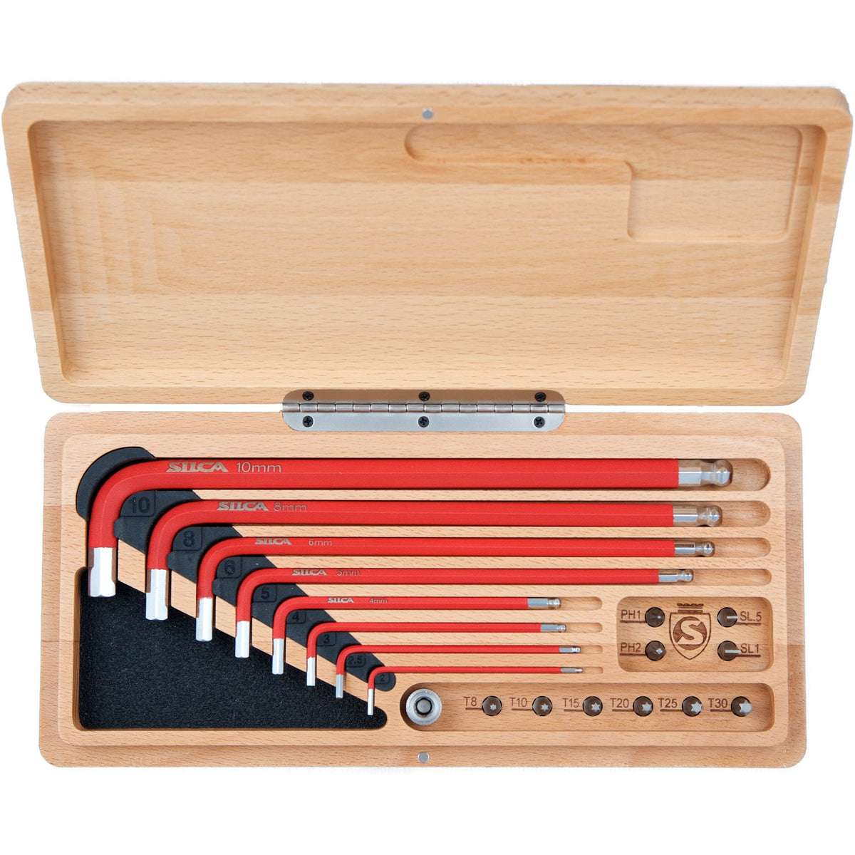 Silca HX - One Home Essentials tool drive kit in wood box Beechwood Box