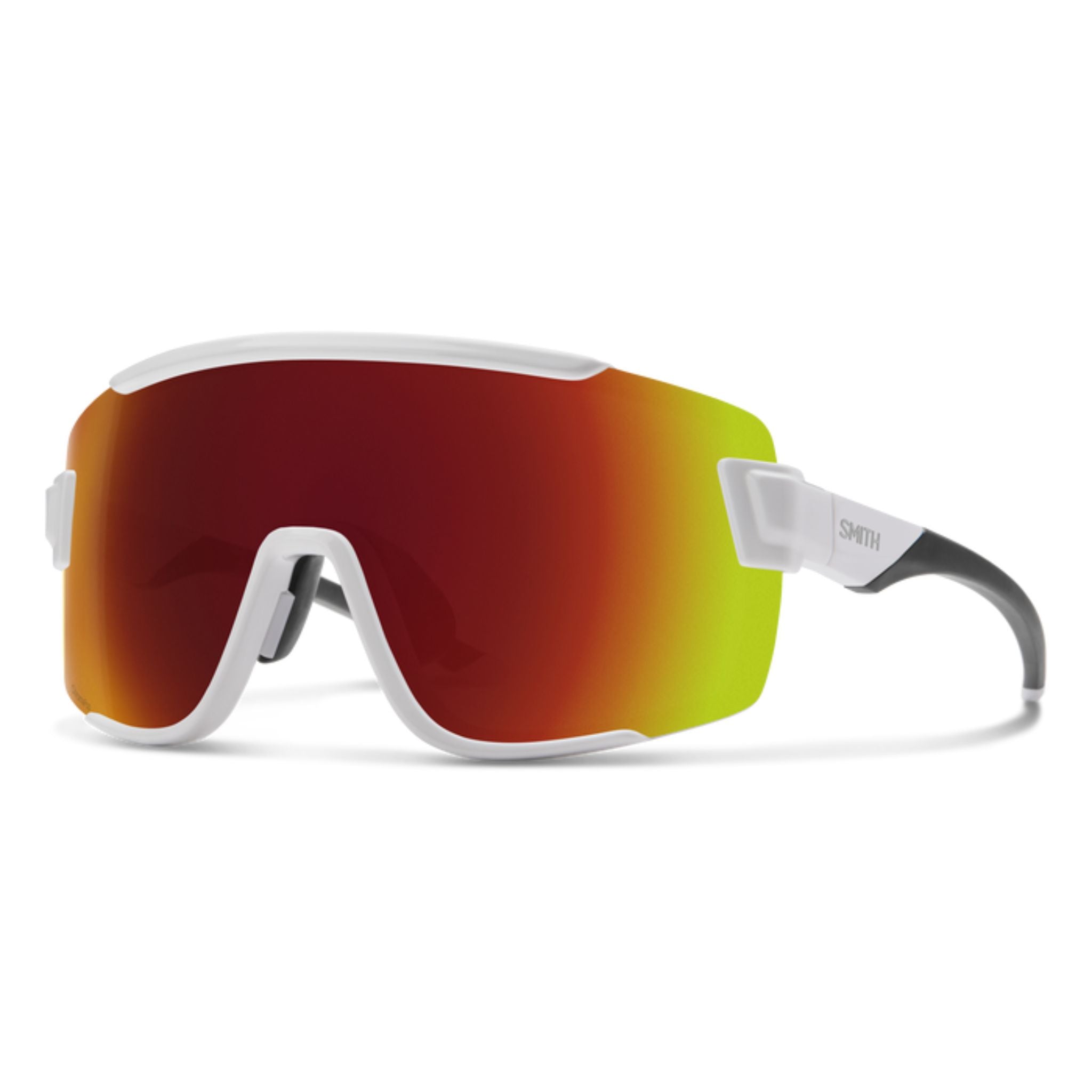 Smith Wildcat Glasses White / ChromaPop Red Mirror