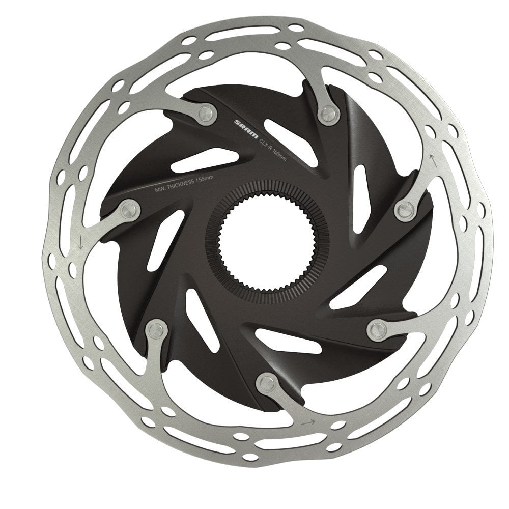 SRAM Centerline X Road 2 Piece Centerlock Rounded Disc Brake Rotor Black / 160mm