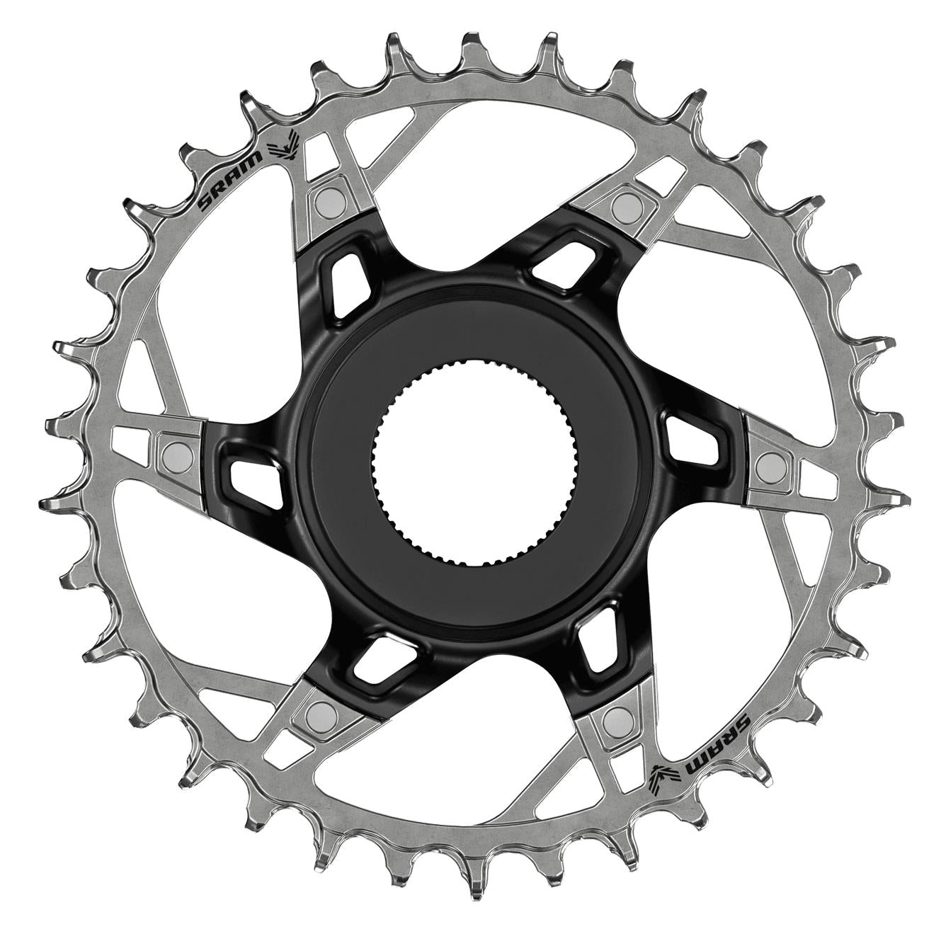SRAM XX Eagle Chainring T-Type Shimano Steps Direct Mount Black/Silver / 34T