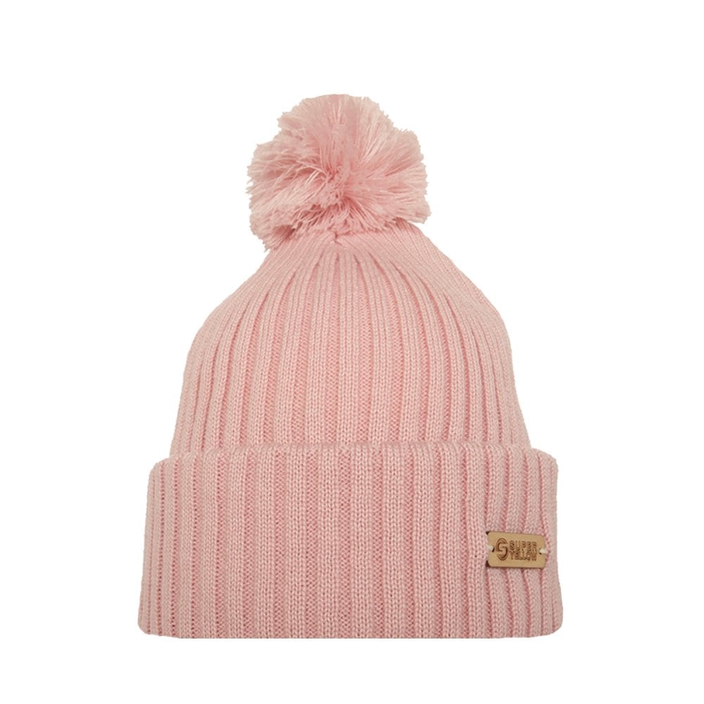 SuperYellow Kide Merino Wool Beanie Light Pink