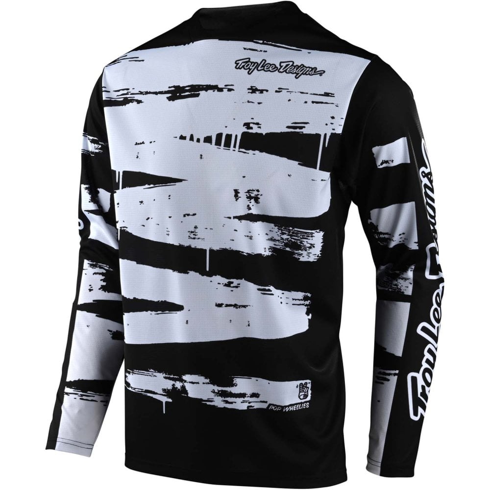 Troy Lee Designs Sprint Youth Jersey Brushed Black/White / Y-S