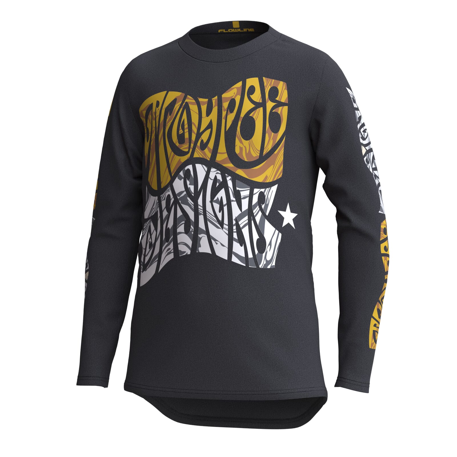 Troy Lee Designs Youth Flowline LS Jersey Tripper - Black / S