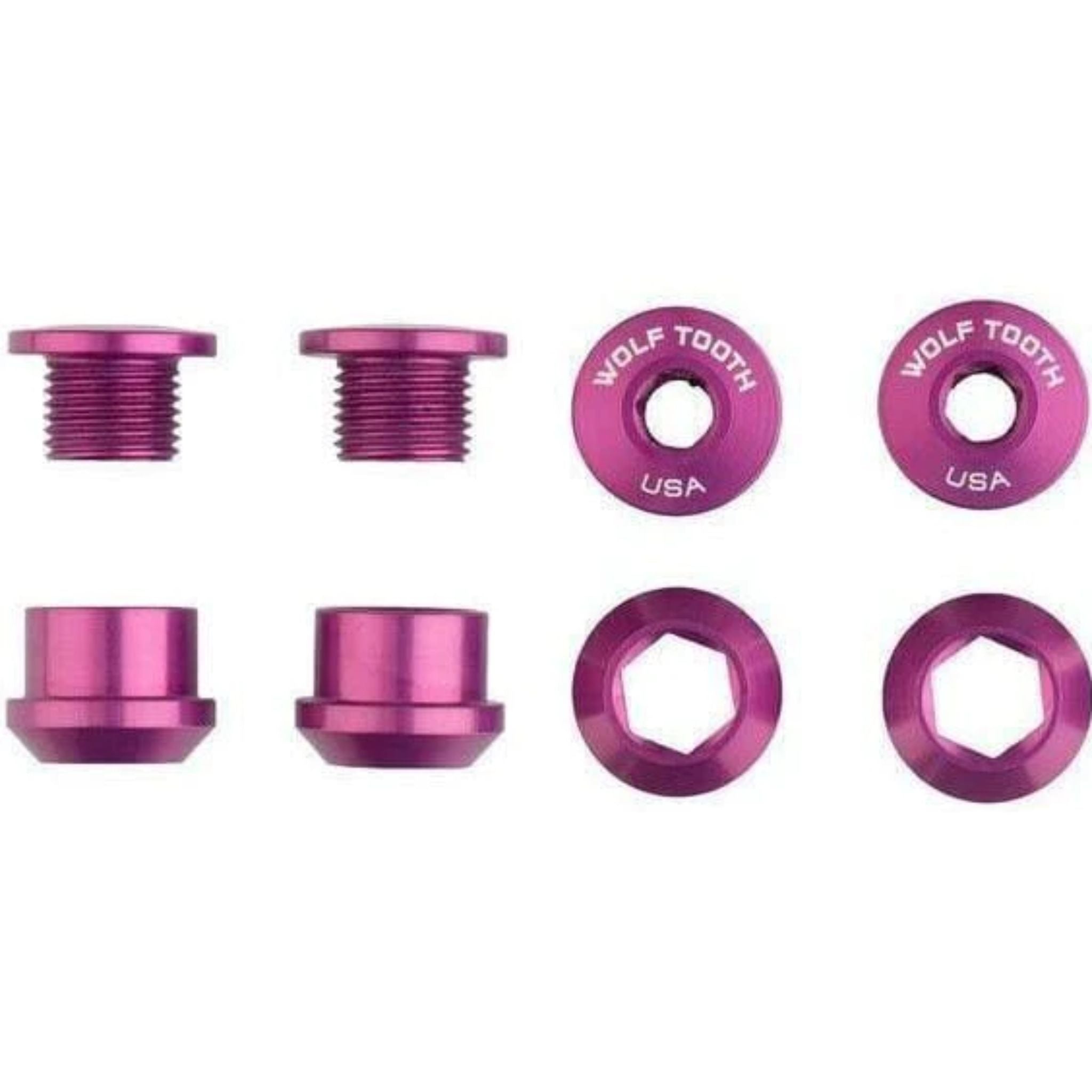 Wolf Tooth Chainring Bolts for 1x Set of 4 Purple / Set of 4