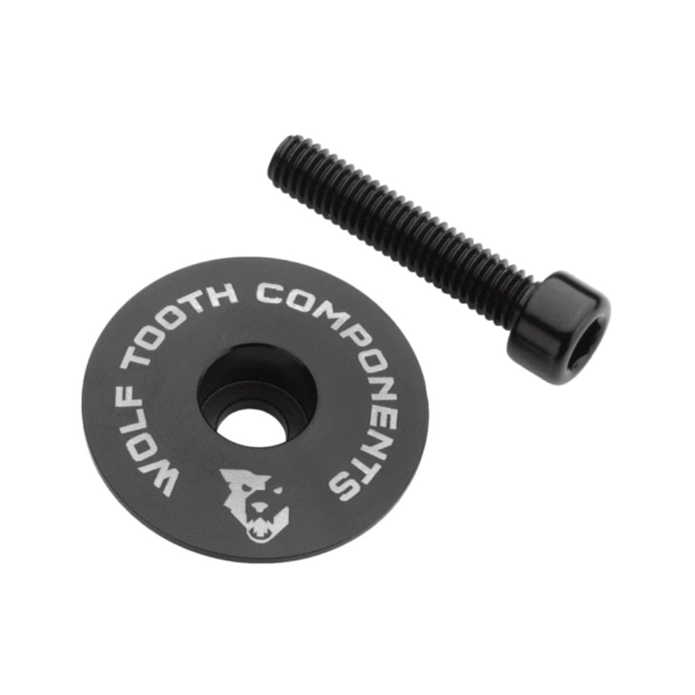 Wolf Tooth Ultralight Stem Cap and Bolt Black