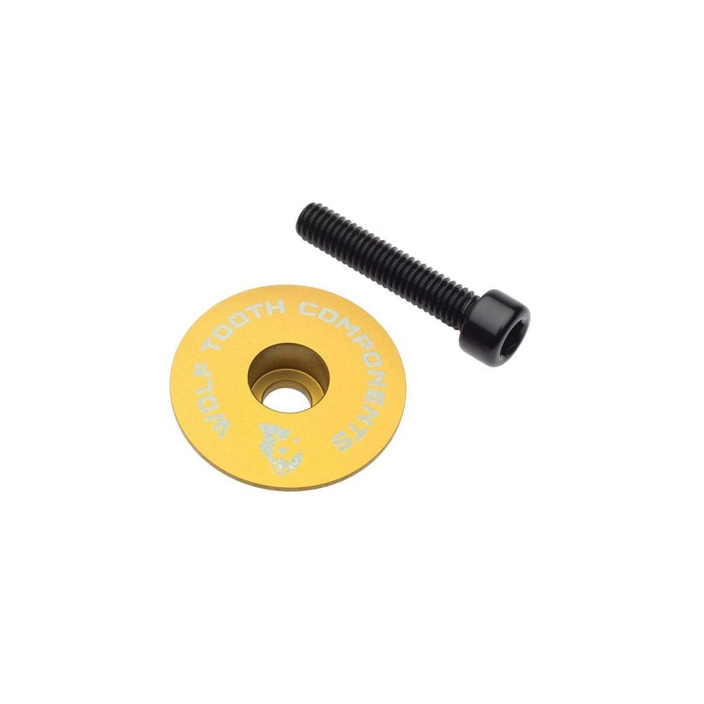 Wolf Tooth Ultralight Stem Cap and Bolt Gold