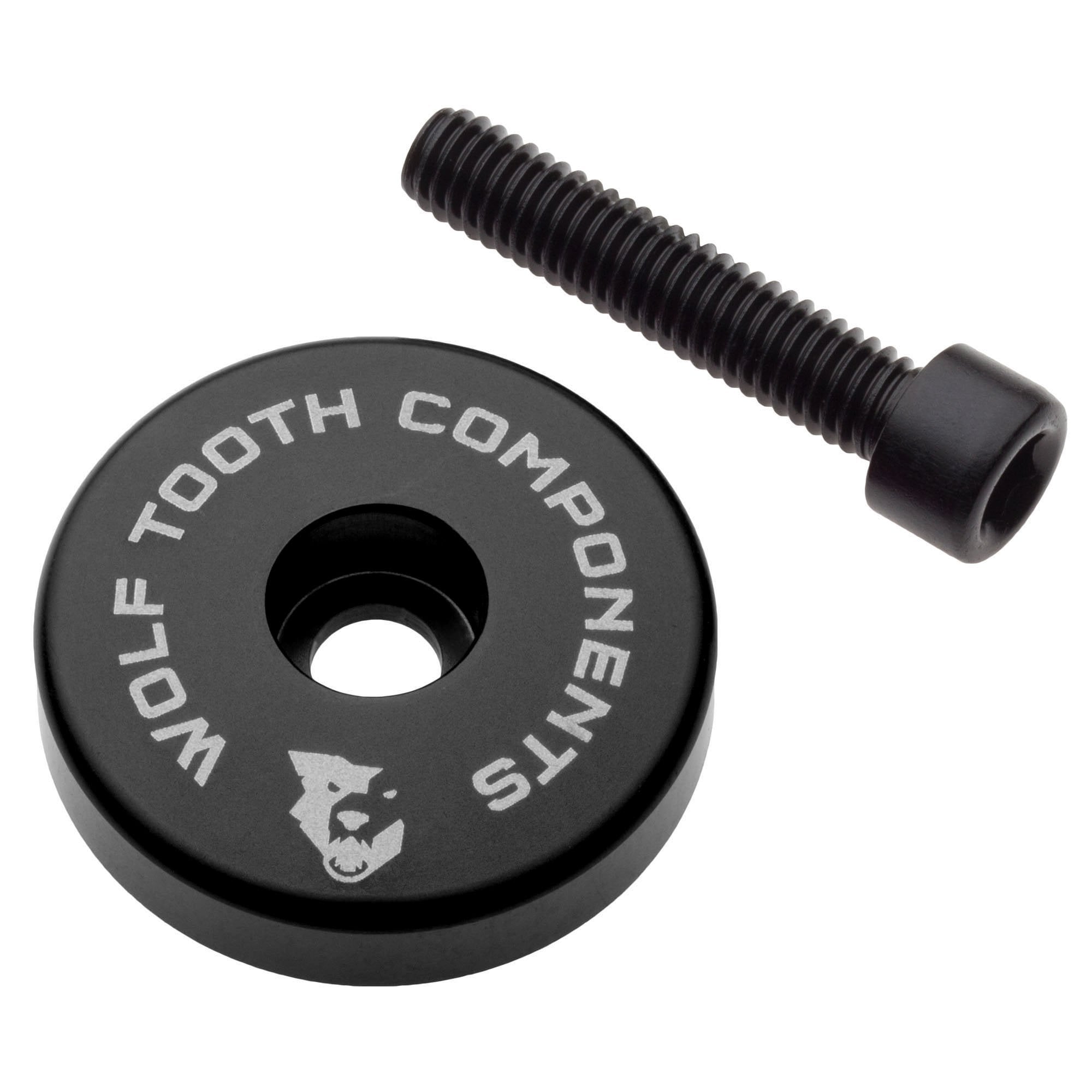 Wolf Tooth Ultralight Stem Cap with Integrated Spacer 5mm Black / 5mm